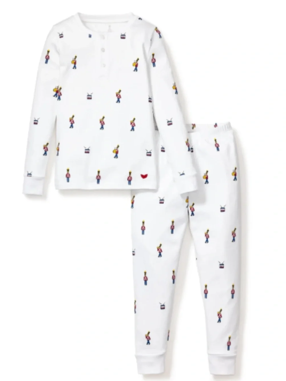 Petite Plume Kid's Pima Snug Fit Pajama Set in Toy Soldier (Size: 4T)